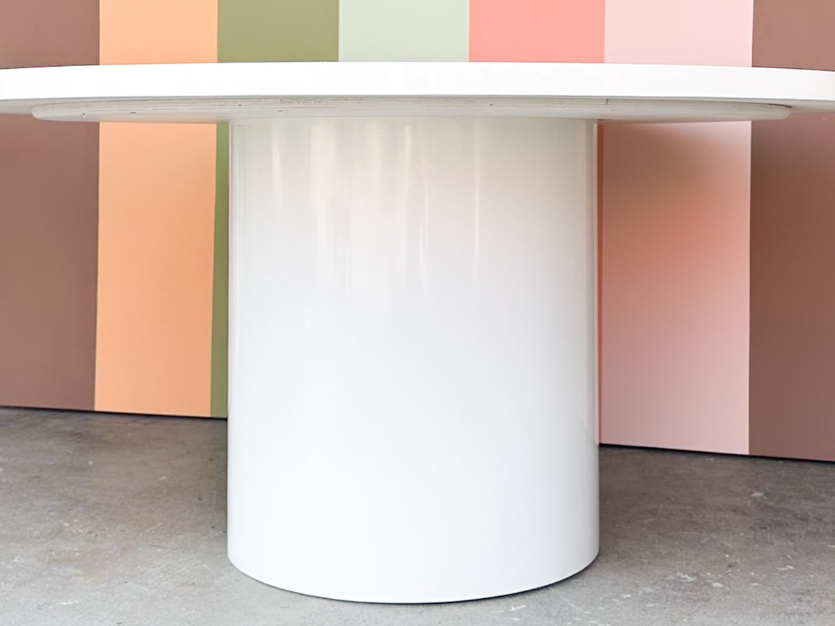Custom Lacquer Pedestal Dining Table