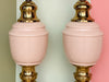 Pair of Blush Brass Lamps