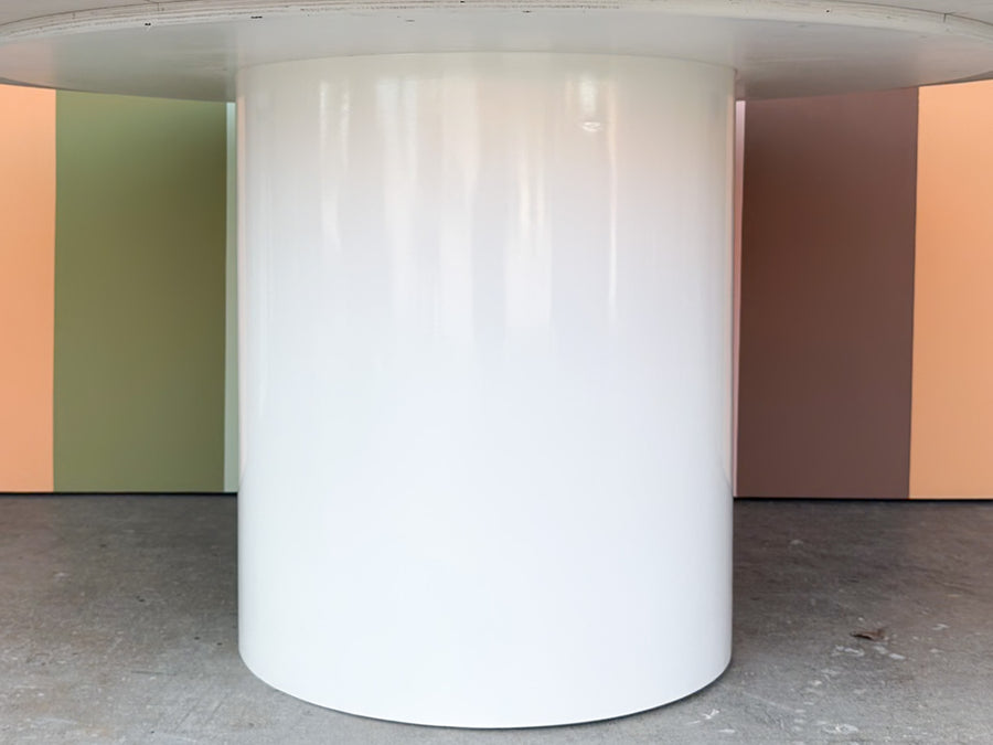 Custom Lacquer Pedestal Dining Table