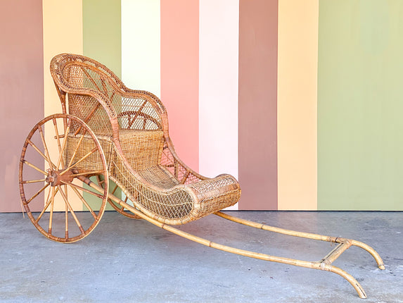 Chinoiserie Style Rattan Rickshaw