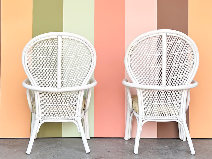 Pair of Whimsical Balloon Back Chairs