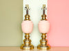 Pair of Blush Brass Lamps