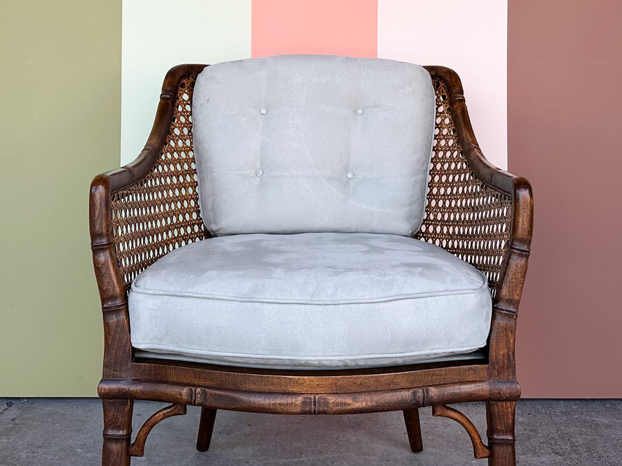 Faux Bamboo and Cane Arm Chair