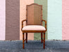 Set of Six Handsome Faux Bamboo and Cane Dining Chairs