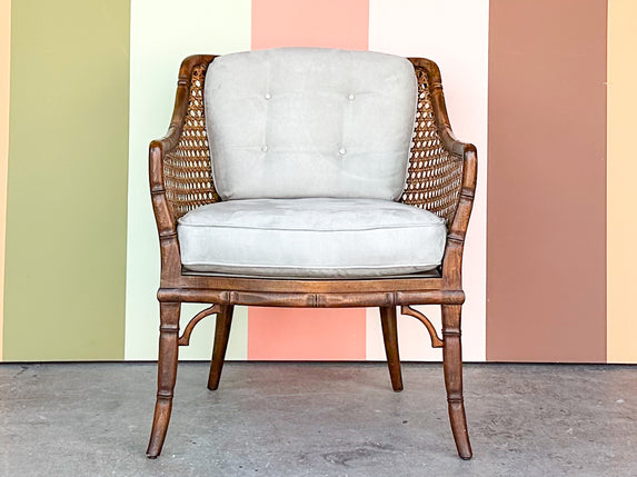 Faux Bamboo and Cane Arm Chair