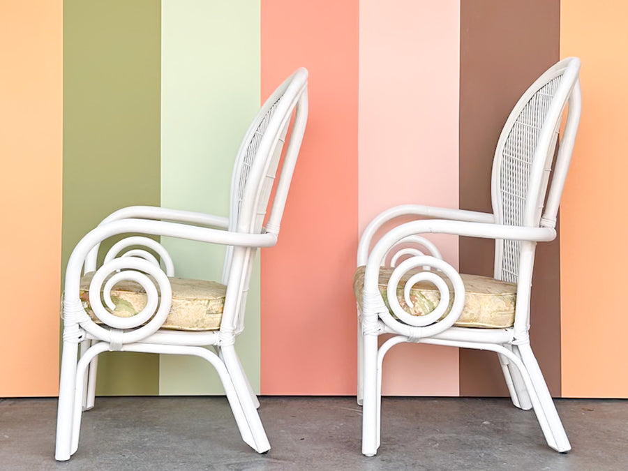 Pair of Whimsical Balloon Back Chairs