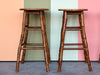 Set of Four Bamboo Counter Stools