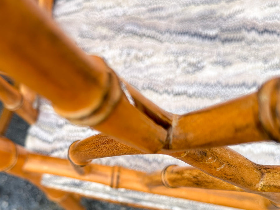 Pair of Faux Bamboo Chippendale Arm Chairs