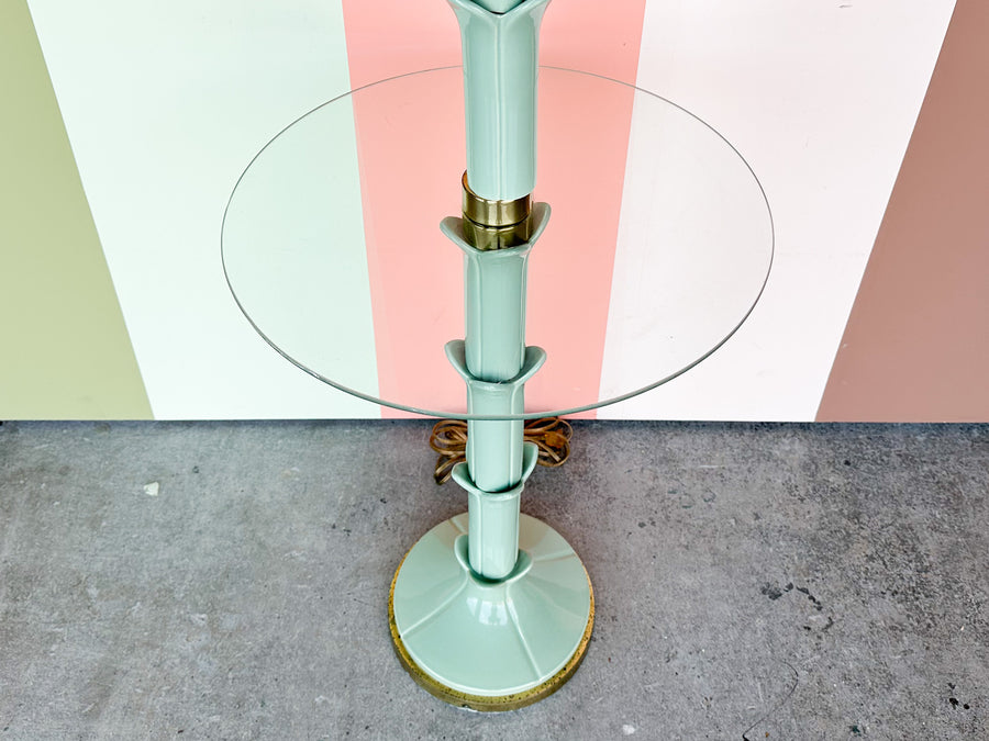 Seafoam Roche Style Floor Lamp