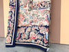 Amazing Granny Chic Navy Floral Needlepoint Rug