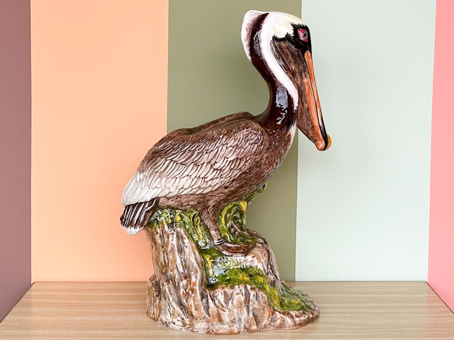 Large Old Florida Pelican Signed Townsends
