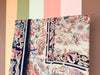 Amazing Granny Chic Navy Floral Needlepoint Rug