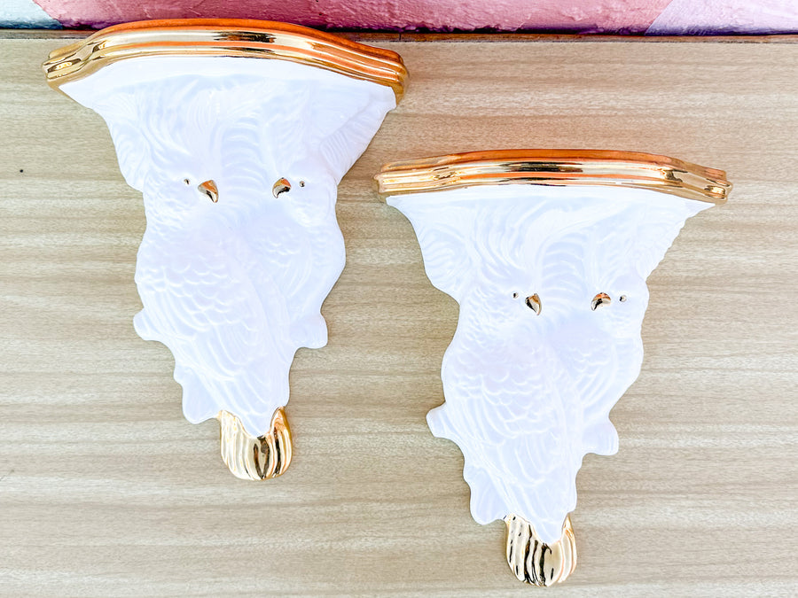 Pair of Cockatoo Wall Shelves