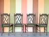 Set of Four Faux Bamboo Dining Chairs