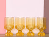 Set of Eight MCM Yellow Goblets