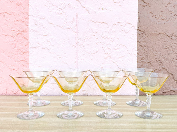 Set of Eight Fostoria Champagne Coups