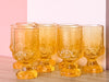 Set of Eight MCM Yellow Goblets