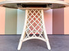 Ficks Reed Rattan Lattice Dining Table with Leaf