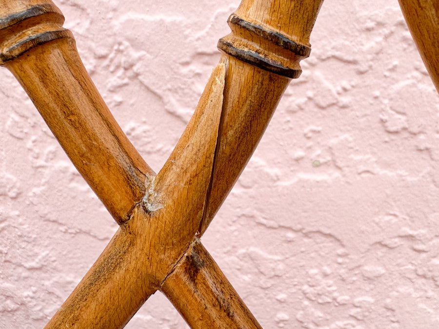 Pair of Faux Bamboo Chippendale Arm Chairs