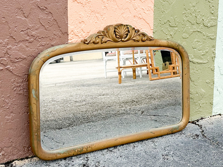 Regency Shell Motif Wood Mirror