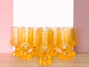 Set of Eight MCM Yellow Goblets