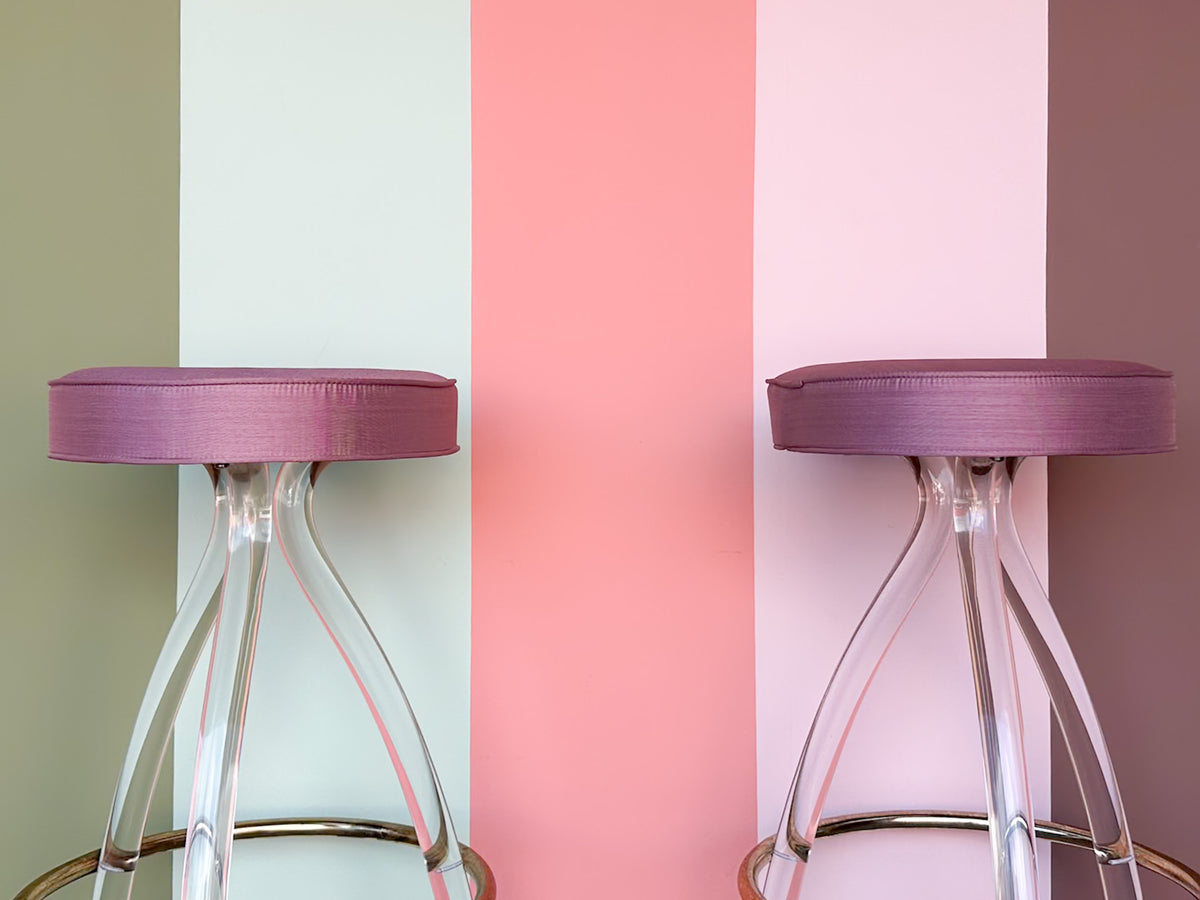 Pair of Lucite Bar Stools