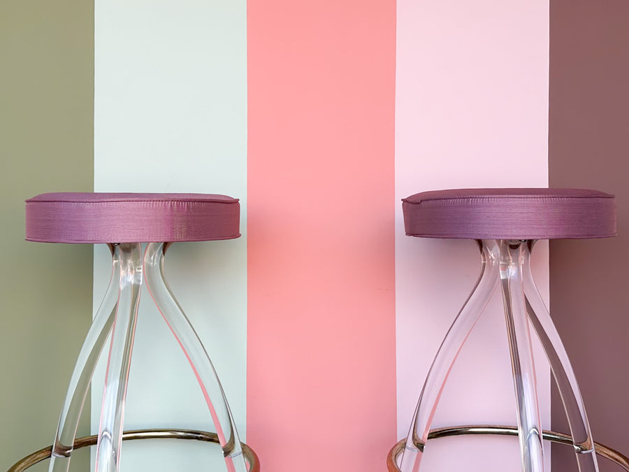 Pair of Lucite Bar Stools