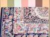 Amazing Granny Chic Navy Floral Needlepoint Rug