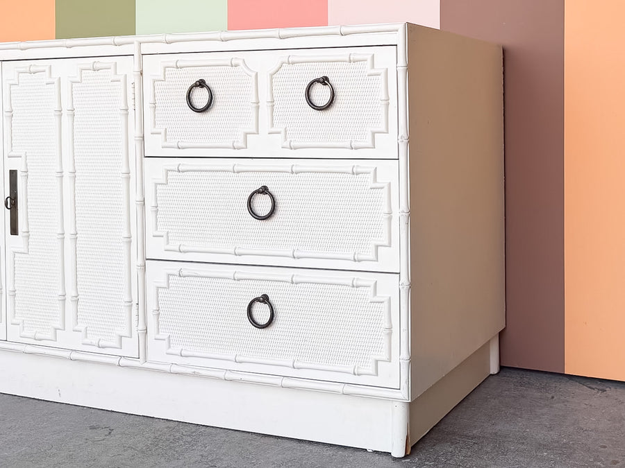 Faux Bamboo Omega Credenza