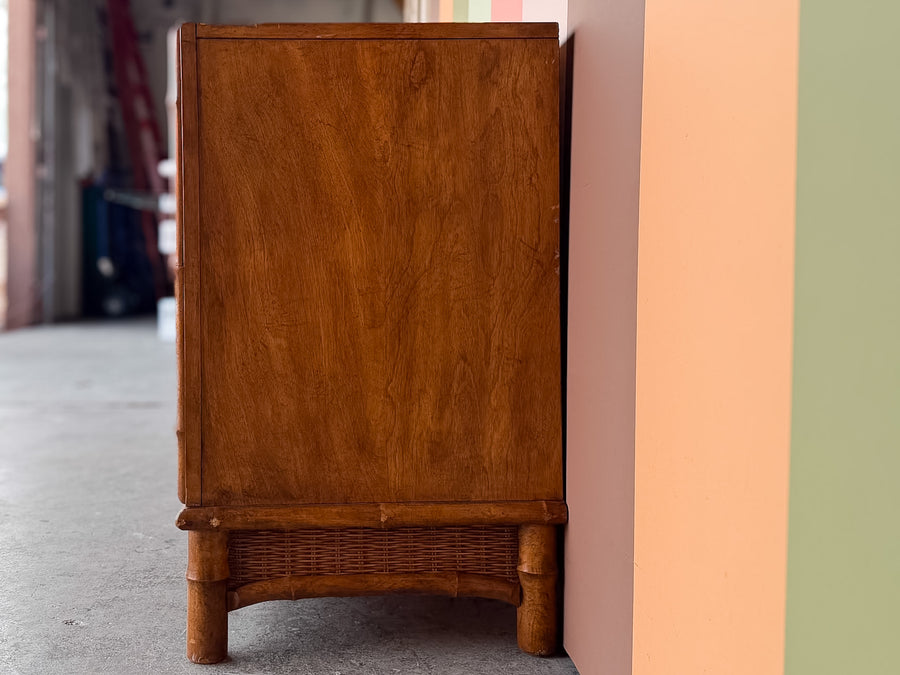 Island Style Faux Bamboo and Rattan Dresser