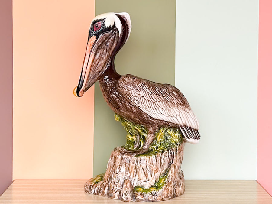 Large Old Florida Pelican Signed Townsends