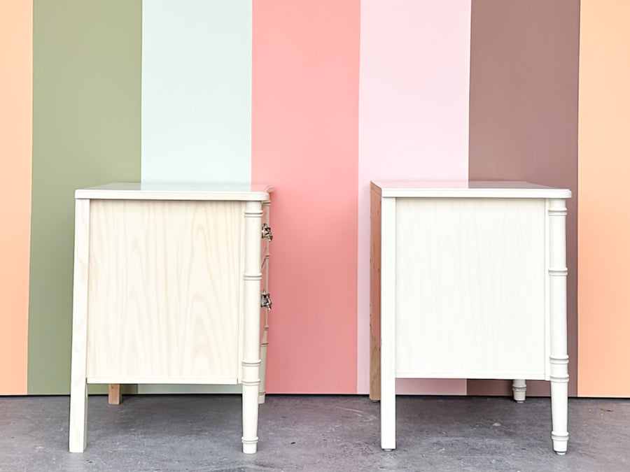 Pair of Faux Bamboo Nightstands