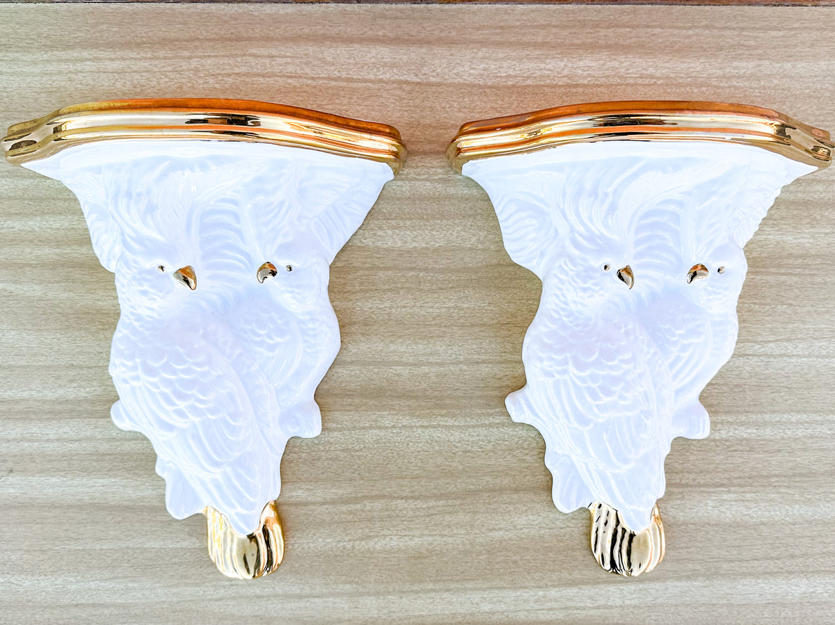 Pair of Cockatoo Wall Shelves
