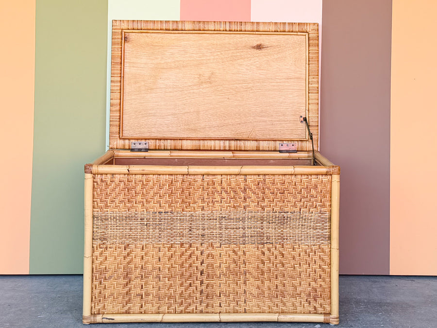 Woven Rattan Storage Chest