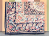 Amazing Granny Chic Navy Floral Needlepoint Rug