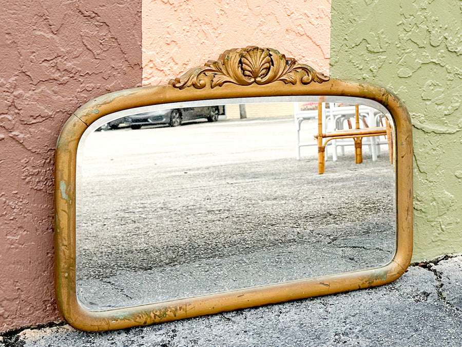 Regency Shell Motif Wood Mirror