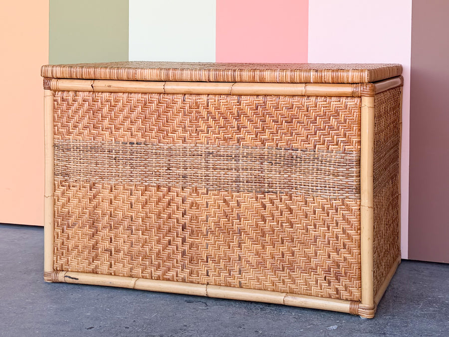 Woven Rattan Storage Chest
