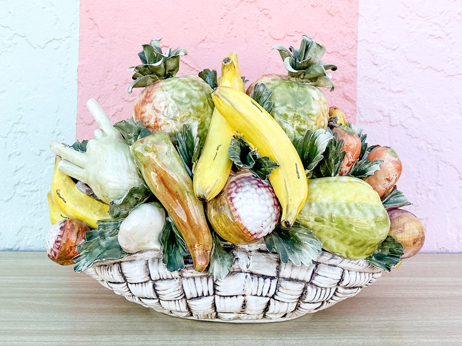 Italian Ceramic and Porcelain Fruit Topiary