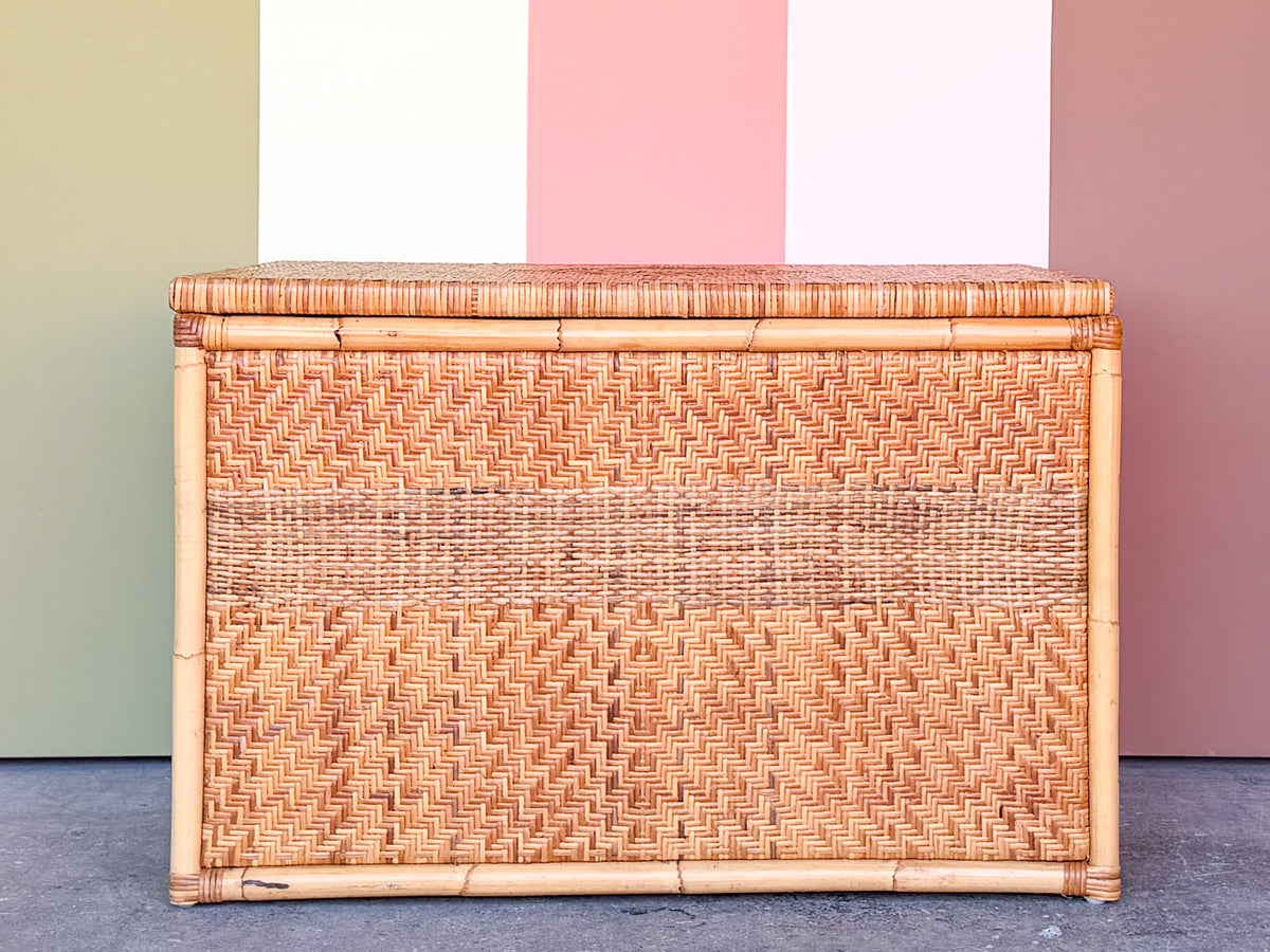 Woven Rattan Storage Chest