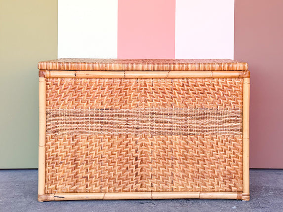 Woven Rattan Storage Chest