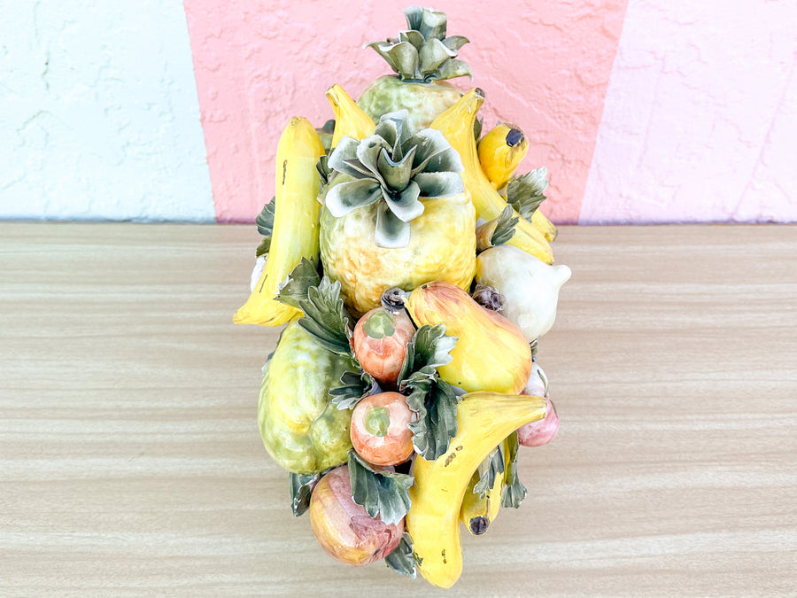 Italian Ceramic and Porcelain Fruit Topiary