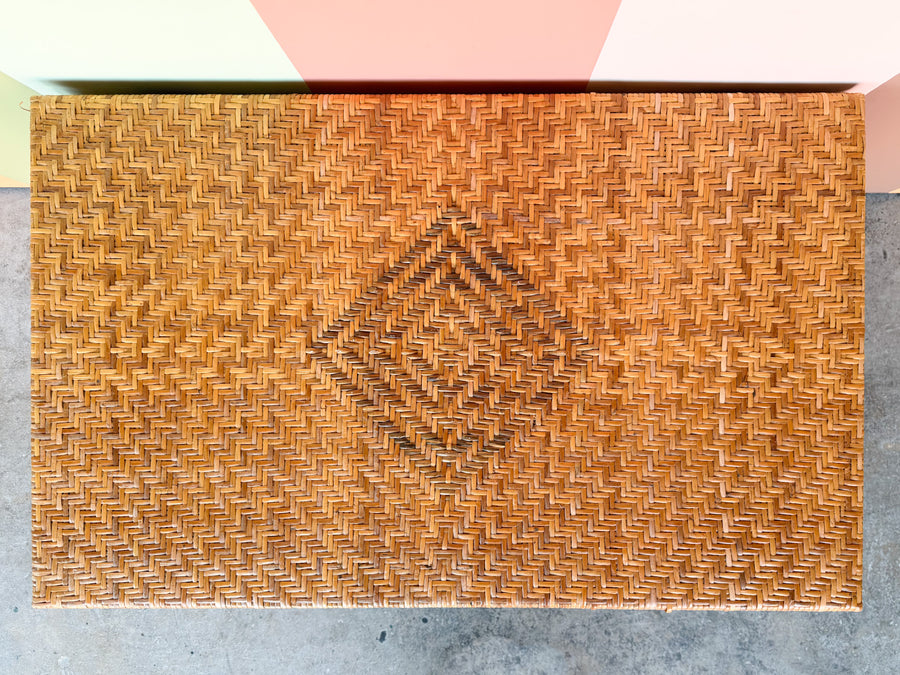 Woven Rattan Storage Chest