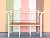 Charming Wood and Rush Spindle Bench