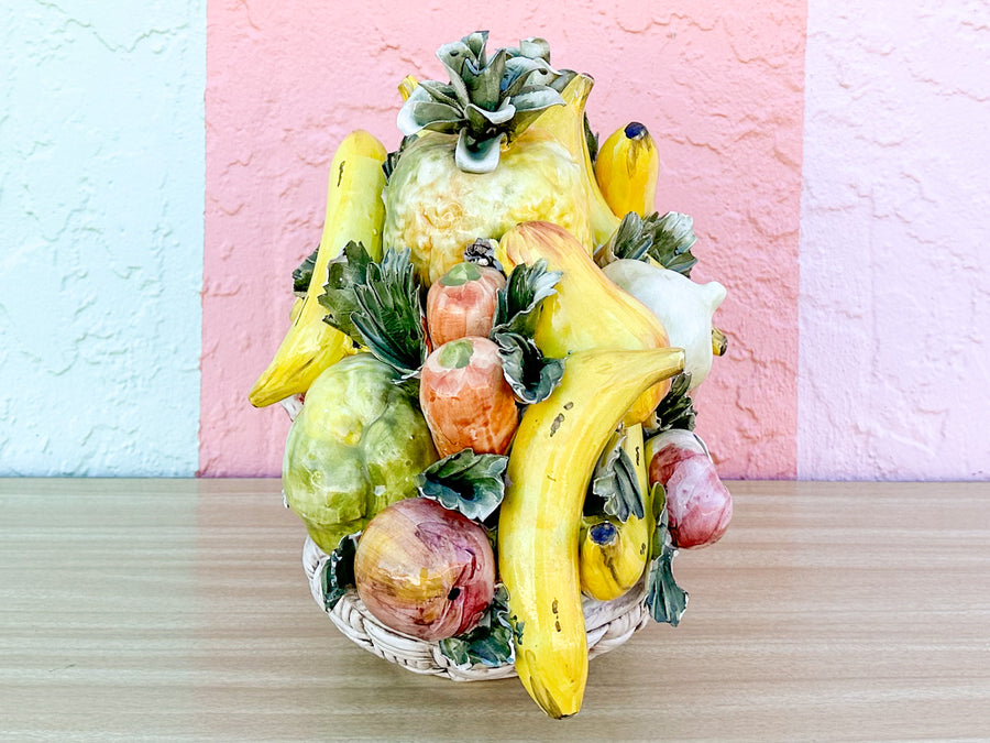 Italian Ceramic and Porcelain Fruit Topiary
