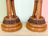 Pair of Island Style Rattan Lamps