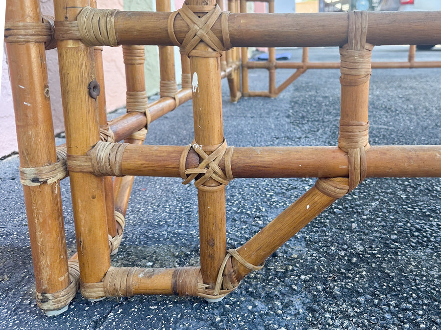 Chippendale Rattan Queen Canopy Bed