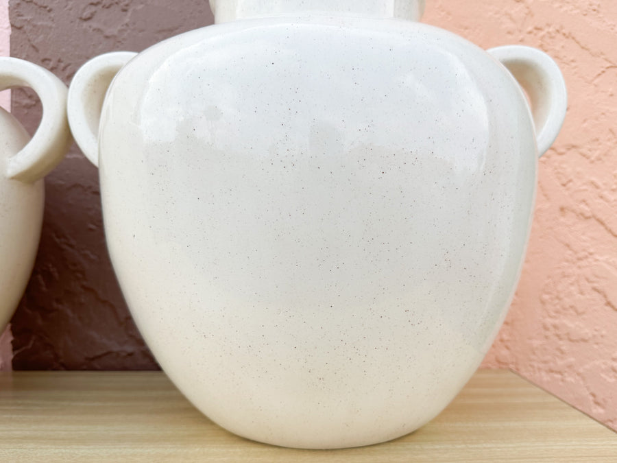 Pair of Huge Ceramic Urn Lamps