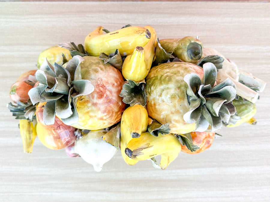 Italian Ceramic and Porcelain Fruit Topiary