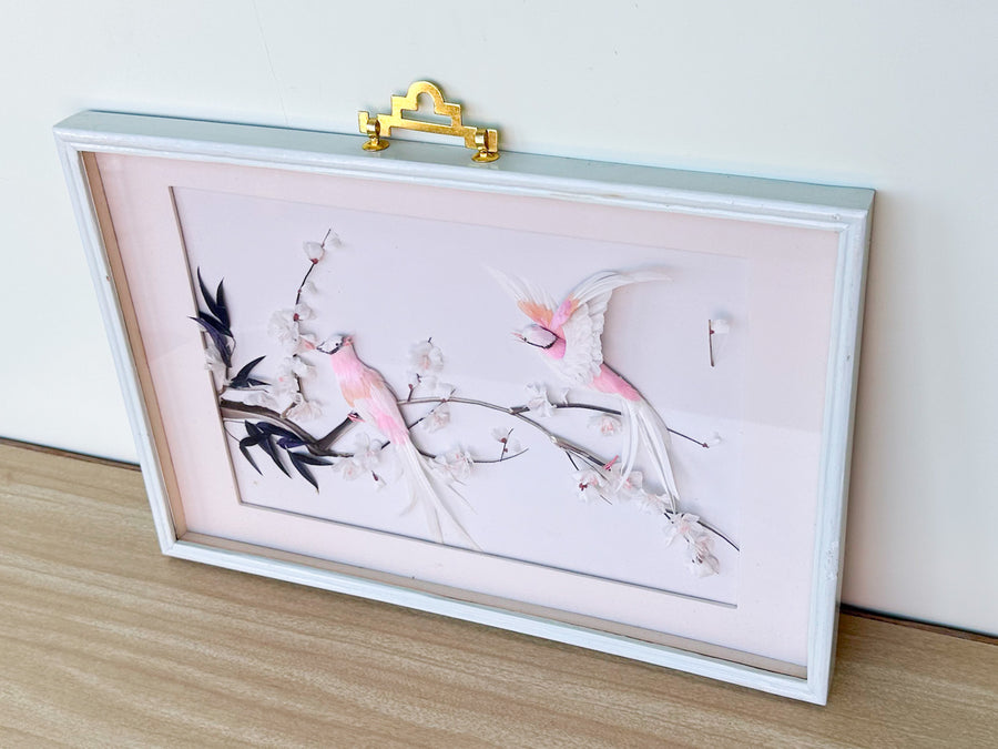 Chinoiserie Feather Bird Art