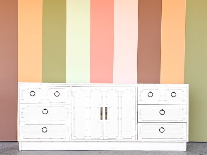 Faux Bamboo Omega Credenza